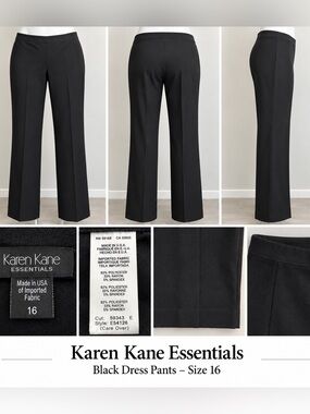Karen Kane Essentials Black Dress Pants – Size 16